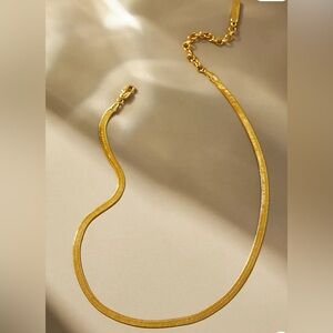 Anthropologie Luv Aj The Classique Herringbone Chain Necklace